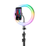Lampă circulară Cellularline Selfie Ring Pro Multicolor – Universale, Negru