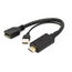 Adaptor Video Cablexpert A-HDMIM-DPF-01, HDMI (M) - DisplayPort, USB Type-A, 0,1m, Negru, 3 image