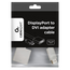 Adaptor Video Cablexpert A-DPM-DVIF-002-W, DisplayPort (M) - DVI-I (F), 0,1m, Alb, 2 image