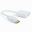 Adaptor Video Cablexpert A-DPM-DVIF-002-W, DisplayPort (M) - DVI-I (F), 0,1m, Alb, 3 image