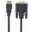 Cablu Video Cablexpert CC-HDMI-DVI-0.5M, HDMI (M) - DVI-I (M), 0,5m, Negru, 5 image