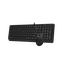 Set Tastatură + Mouse A4Tech F1512, Cu fir, Negru, 3 image