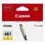 Cartuș de cerneală Canon CLI-481, 5,6ml, Galben
