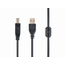 Cablu de date pentru periferice Cablexpert CCFB-USB2-AMBM-1.5M, USB Type-A/USB Type-B, 1,5m, Negru, 3 image
