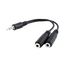 Cablu audio Cablexpert CCA-415-0.1M, mufă de 3,5 mm - 3.5 mm, 0,1m, Negru, 2 image