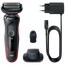 Aparat de ras electric Braun Series 5, Negru/Rosu, 2 image